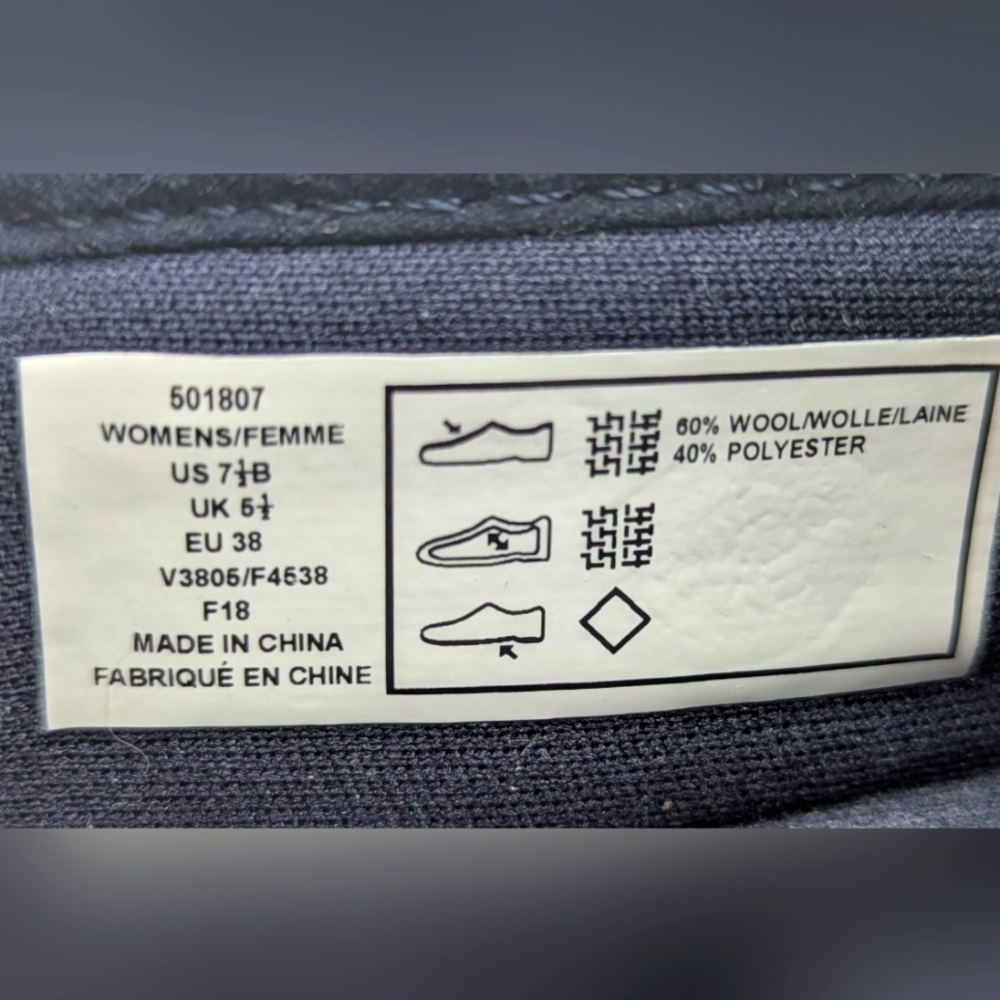 Lands' End Comfort Step Wool Slip-On Loafer Shoe Size 7.5B Blue - Picture 3 of 13